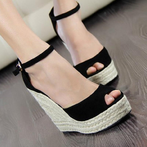 Plus Size 34-41 Summer Style Women Wedge Sandals