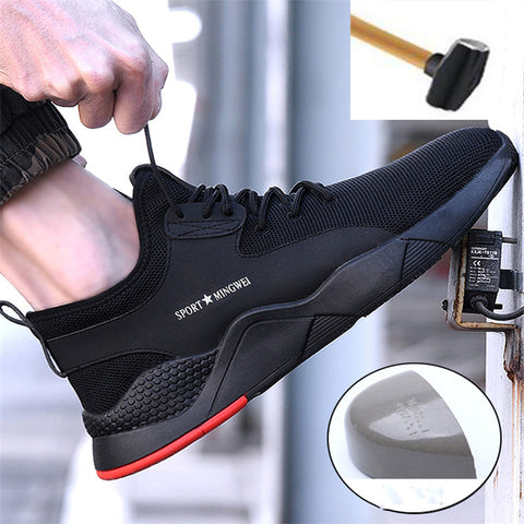 Men's Steel Toe Work Safety Shoes Casual Breathable Outdoor Sneakers