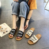 Fashion Women Beach Slippers Black Slides Summer Shoes