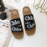 Fashion Women Beach Slippers Black Slides Summer Shoes