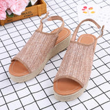 2019 Summer Women Hemp Sandals Fashion Female Beach Shoes
